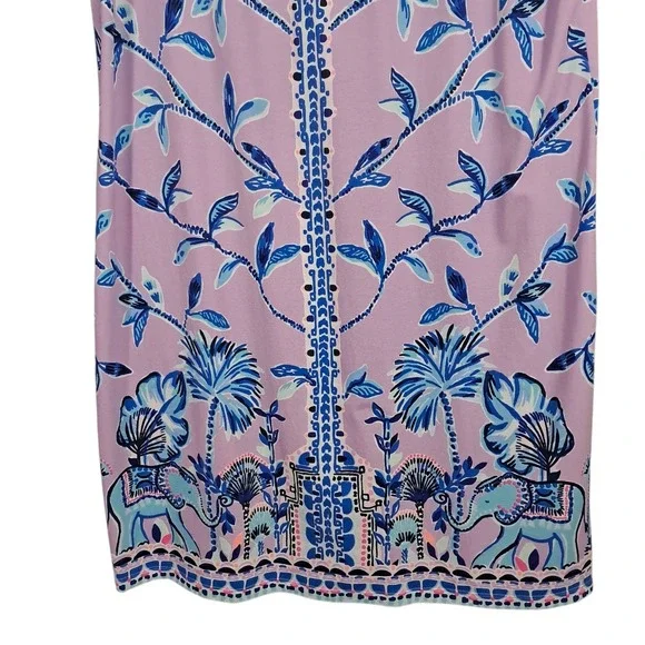 Lilly Pulitzer Slathouse Jungle Sophiletta UPF50+ Dress Purple Iris XL Elephant - Picture 5 of 11